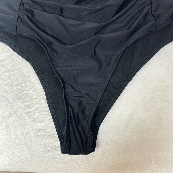 Chic Black Ruffled One-Piece Swimsuit - Picture 5 of 9